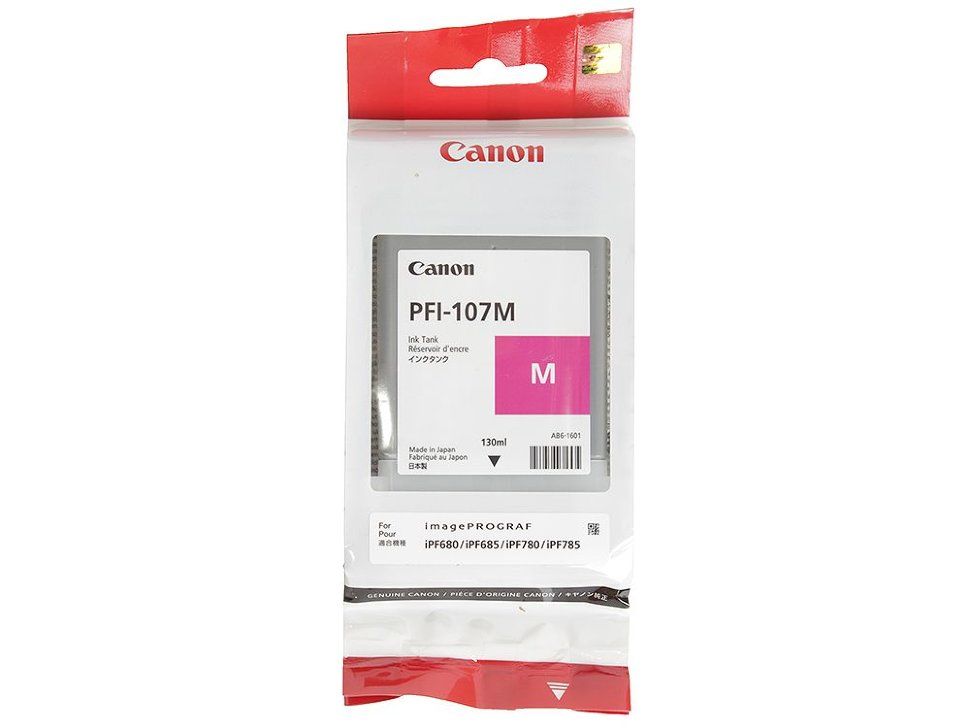 Картридж струйный Canon PFI-107M 6707B001 пурпурный для Canon iP F680/685/780/785 (130мл)