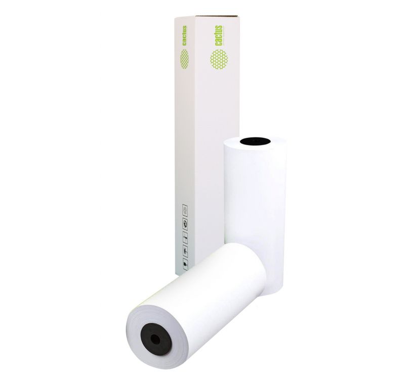Бумага Cactus Eco CS-LFP80-410457E 410мм-45.7м/80г/м2/белый CIE155% втулка:50.8мм (2") (упак.:2рул)