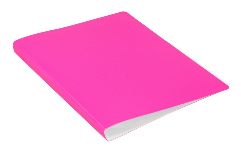 Папка с 30 прозр.вклад. Бюрократ Double Neon DNE07V30PINK A4 пластик 0.7мм розовый