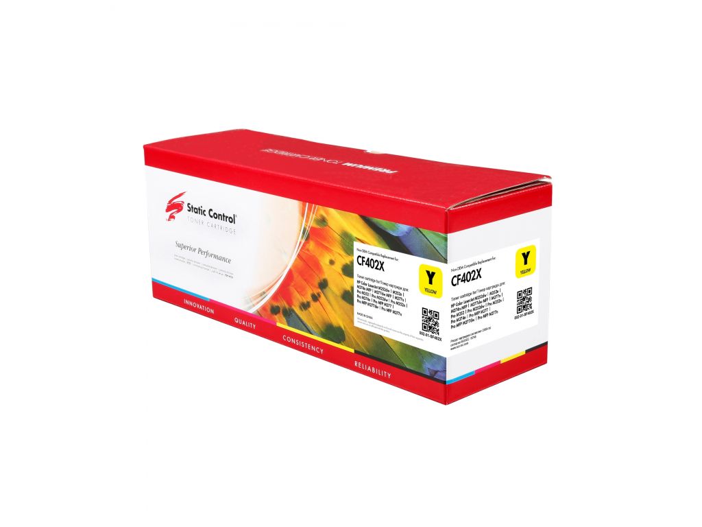 Картридж лазерный Static Control 002-01-SF402X CF402X желтый (2300стр.) для HP CLJ M252/252N/252DN/252DW/M277n/M277DW