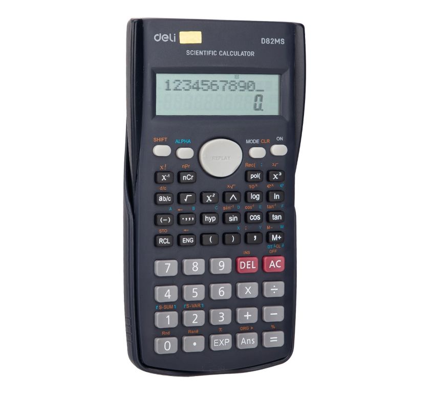 Калькулятор научный Deli ED82MS темно-синий 10+2-разр.