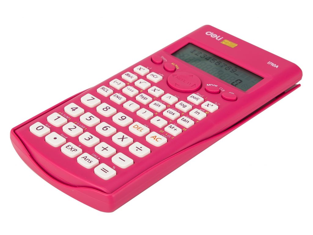 Калькулятор научный Deli E1710A/RED красный 10+2-разр.
