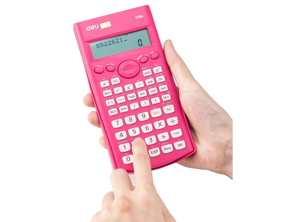 Калькулятор научный Deli E1710A/RED красный 10+2-разр.