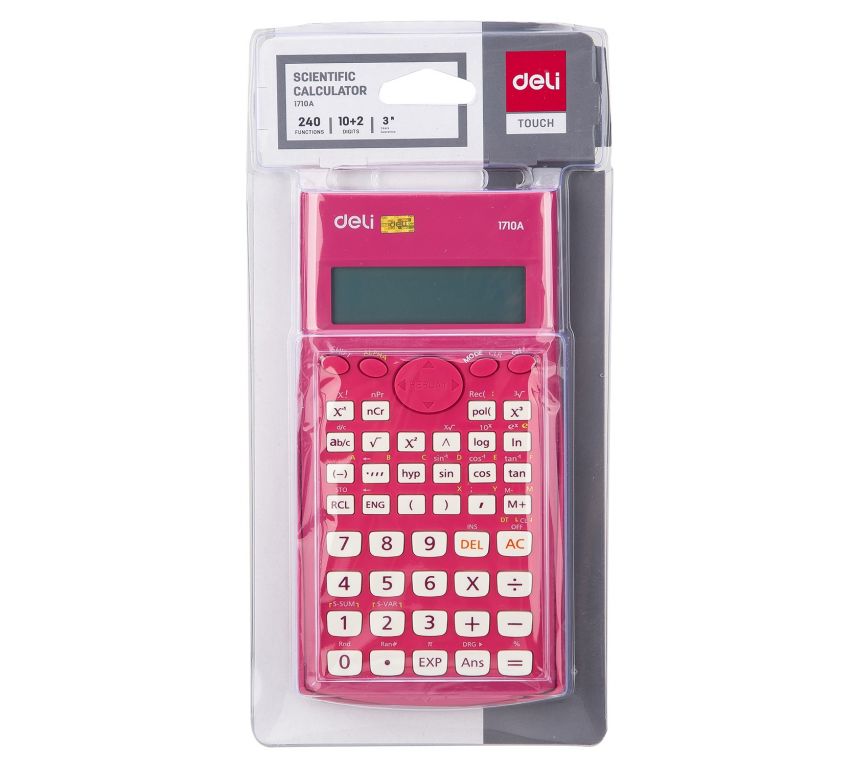 Калькулятор научный Deli E1710A/RED красный 10+2-разр.
