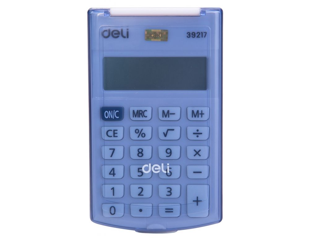 Калькулятор карманный Deli E39217/BLUE синий 8-разр.