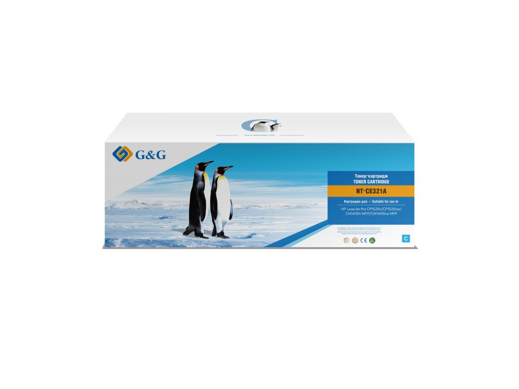 Картридж лазерный G&G NT-CE321A голубой (1300стр.) для HP LJ Pro CP1525n/CP1525nw/CM1415fn MFP/CM1415fnw MFP