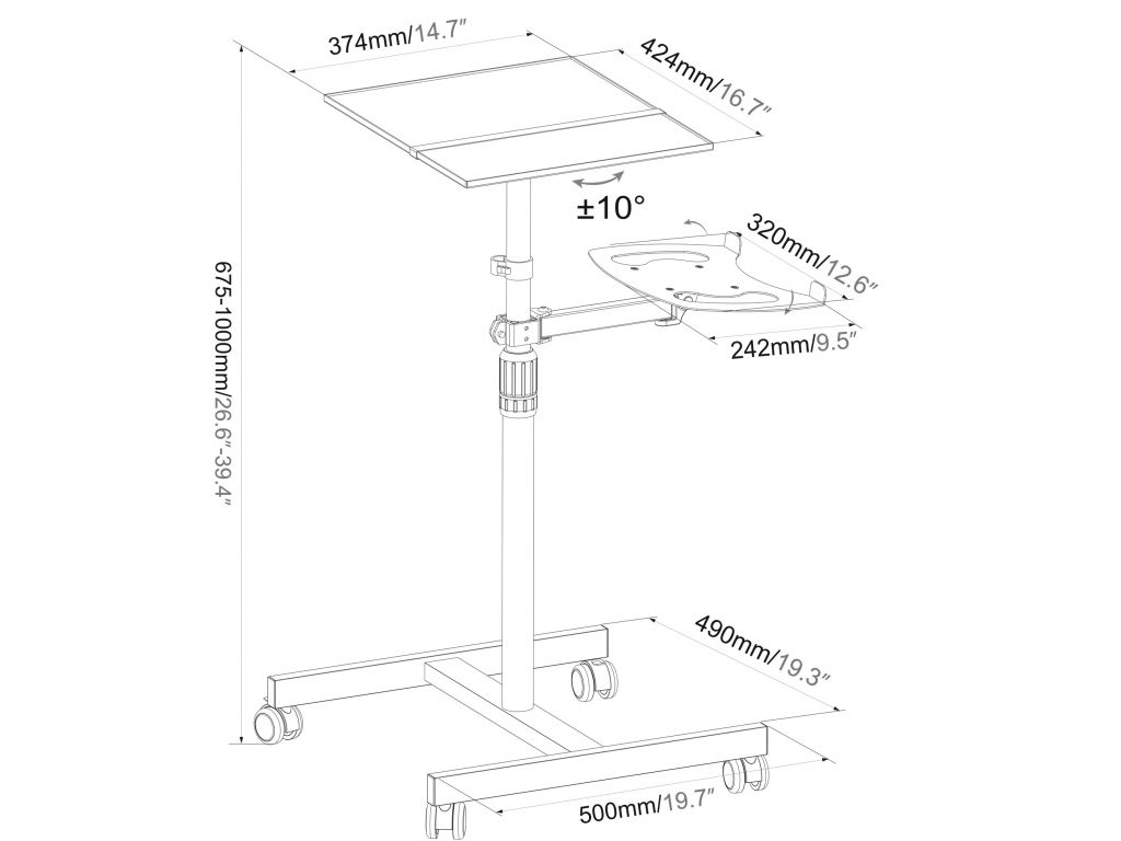 Кронштейн CACTUS CS-VM-PT01T