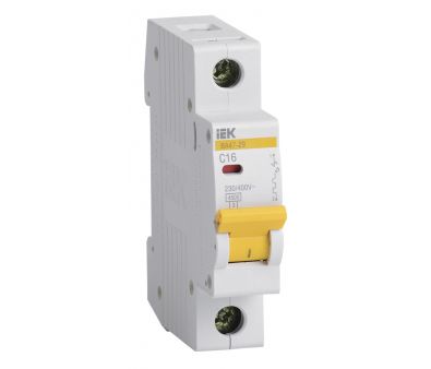   IEK 47-29 MVA20-1-016-C 16A  C 4.5kA 1 230/400 1 