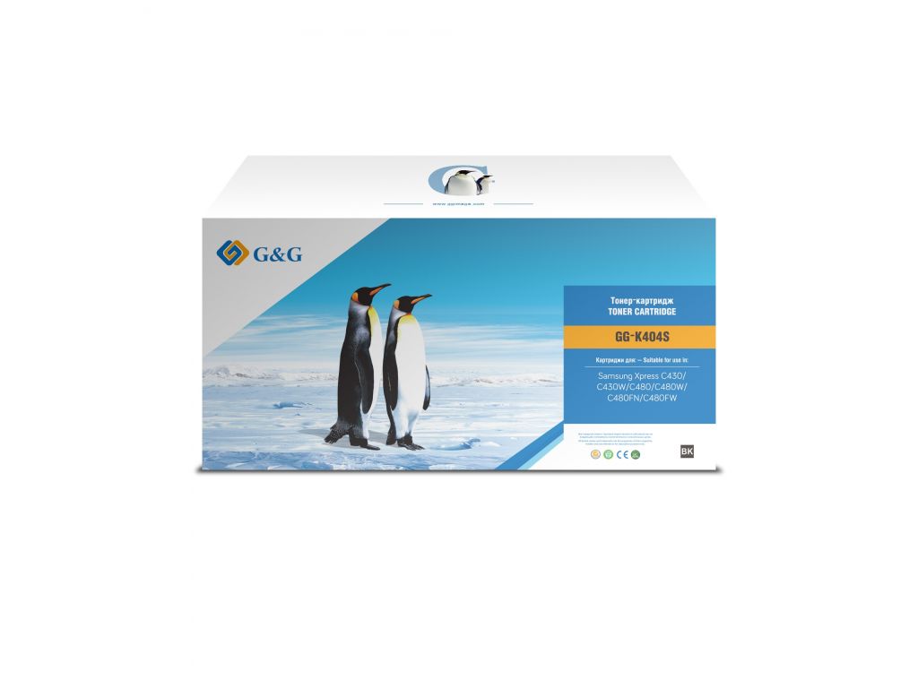 Картридж лазерный G&G GG-K404S черный (1500стр.) для Samsung SL-C430/C430W/C480/C480W/C480FW