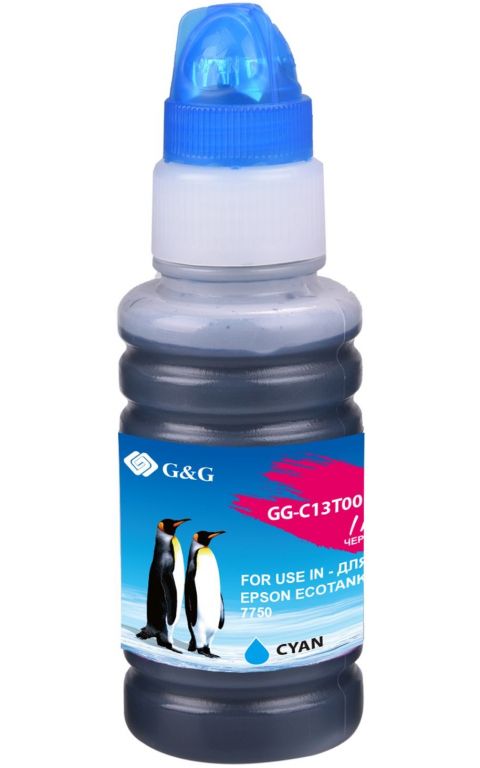 Чернила G&G GG-C13T00R240 голубой 70мл для Epson EcoTank 7700/7750