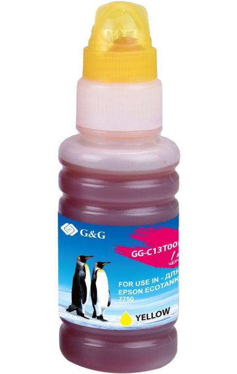 Чернила G&G GG-C13T00R440 желтый 70мл для Epson EcoTank 7700/7750