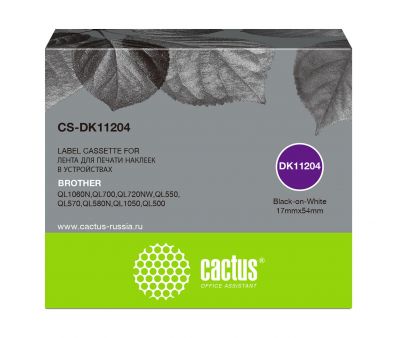   Cactus CS-DK11204 DK-11204   Brother P-touch QL-500, QL-550, QL-700, QL-800
