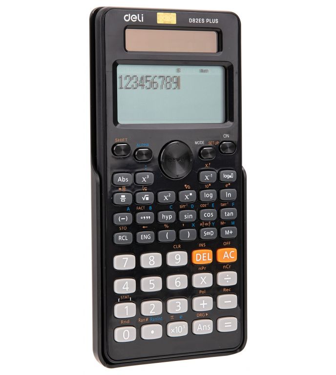 Калькулятор научный Deli ED82ES черный 10+2-разр.