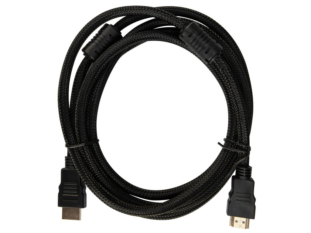 Кабель аудио-видео Buro HDMI (m)/HDMI (m) 2м. феррит.кольца Позолоченные контакты черный (HDMI-V1.4-2MC)
