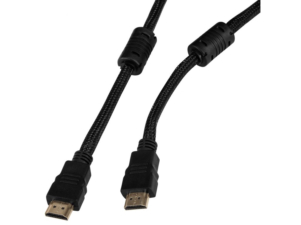 Кабель аудио-видео Buro HDMI (m)/HDMI (m) 3м. феррит.кольца Позолоченные контакты черный (HDMI-V1.4-3MC)