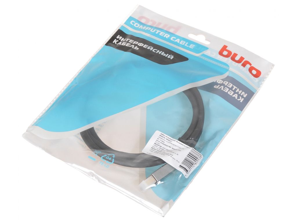 Кабель аудио-видео Buro DisplayPort (m)/DisplayPort (m) 1.5м. Позолоченные контакты черный (BHP-DPP-1.4-1.5G)