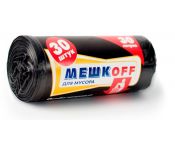 Пакеты мусорные Мешкoff 30л 10мкм черный в рулоне (упак.:30шт) (KR-001846)