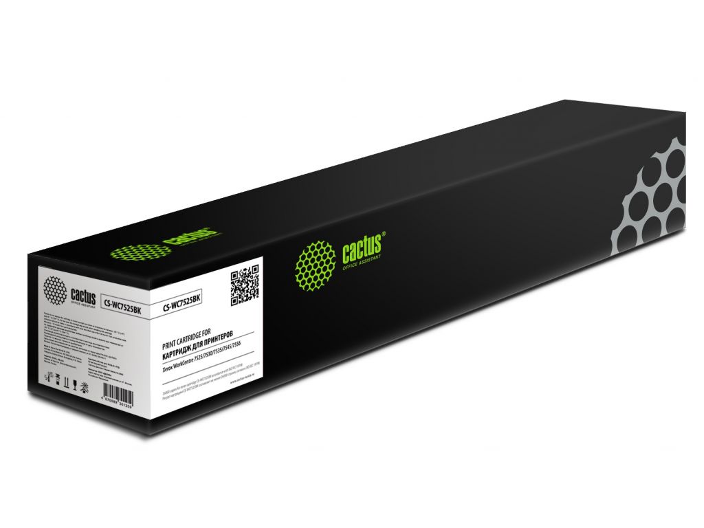 Картридж лазерный Cactus CS-WC7525BK 006R01517 черный (26000стр.) для Xerox WorkCentre 7525/7530/7535/7545/7556