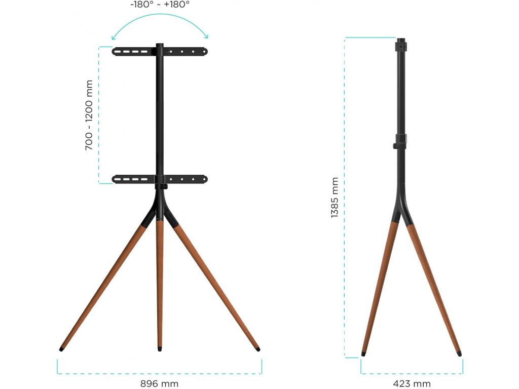 Подставка для телевизора Onkron TS1220 черный 32"-65" макс.35кг напольный