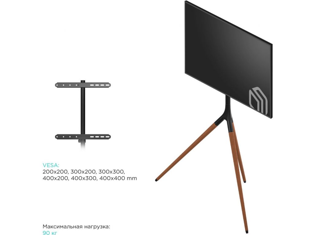 Подставка для телевизора Onkron TS1220 черный 32"-65" макс.35кг напольный