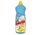 Средство для мытья посуды Биолан 0.45л апельсин/лимонник гель банка