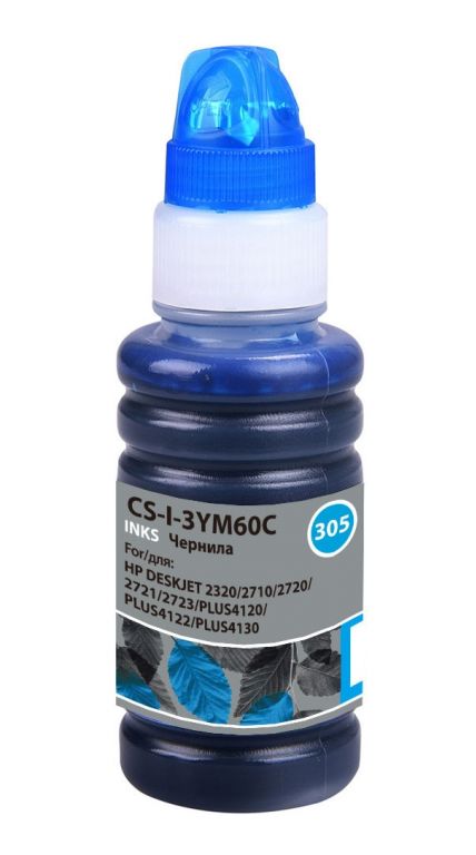 Чернила Cactus CS-I-3YM60C №305 голубой 100мл для HP DeskJet 2710/2120/2721/2722/2723