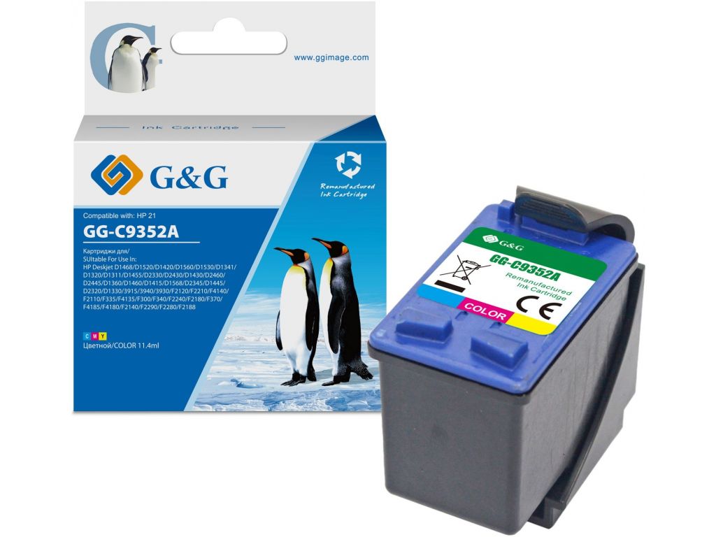 Картридж струйный G&G GG-C9352A многоцветный (11.4мл) для HP