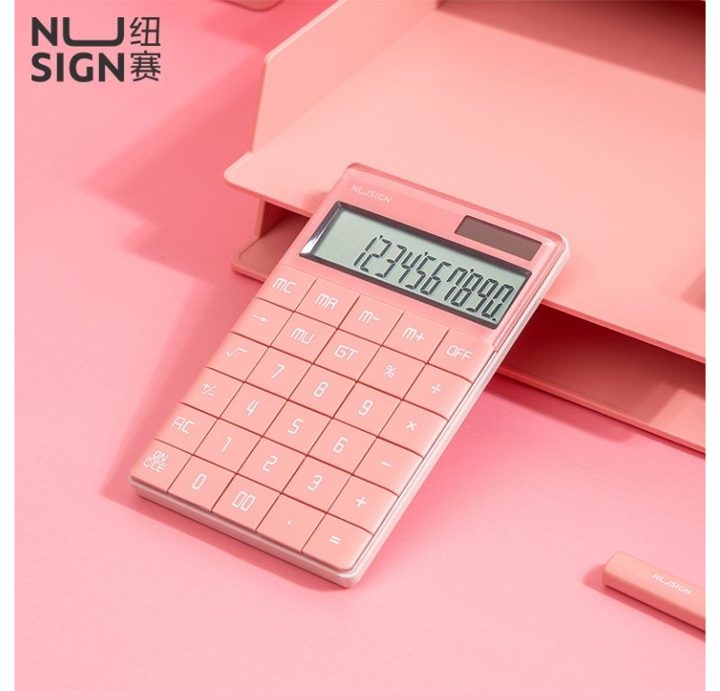 Калькулятор настольный Deli Nusign ENS041pink розовый 12-разр.