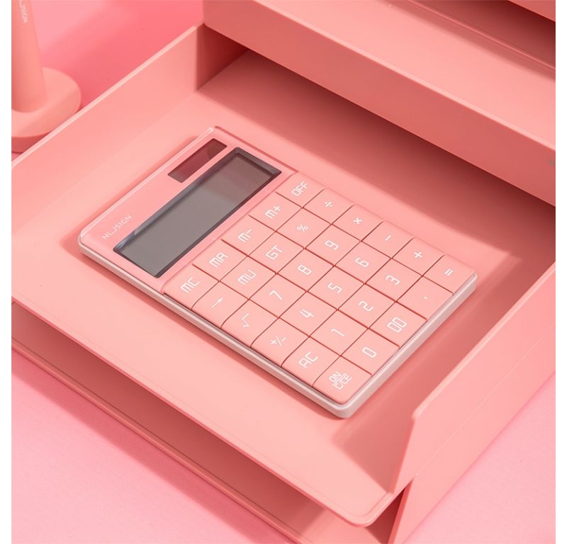 Калькулятор настольный Deli Nusign ENS041pink розовый 12-разр.