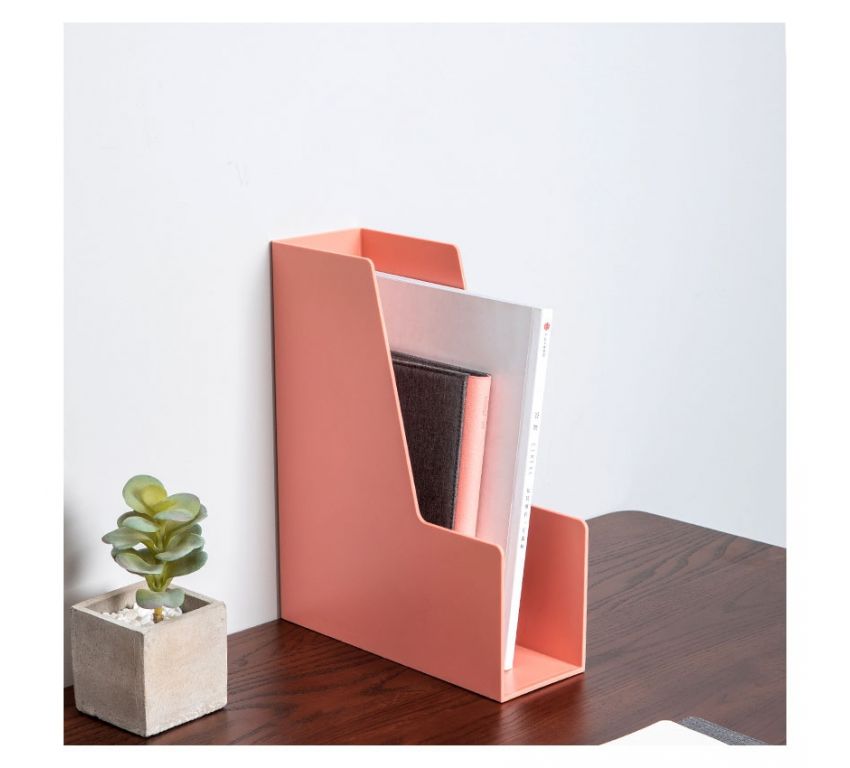 Лоток вертикальный Deli ENS022PINK Nusign для бумаг A4 розовый пластик