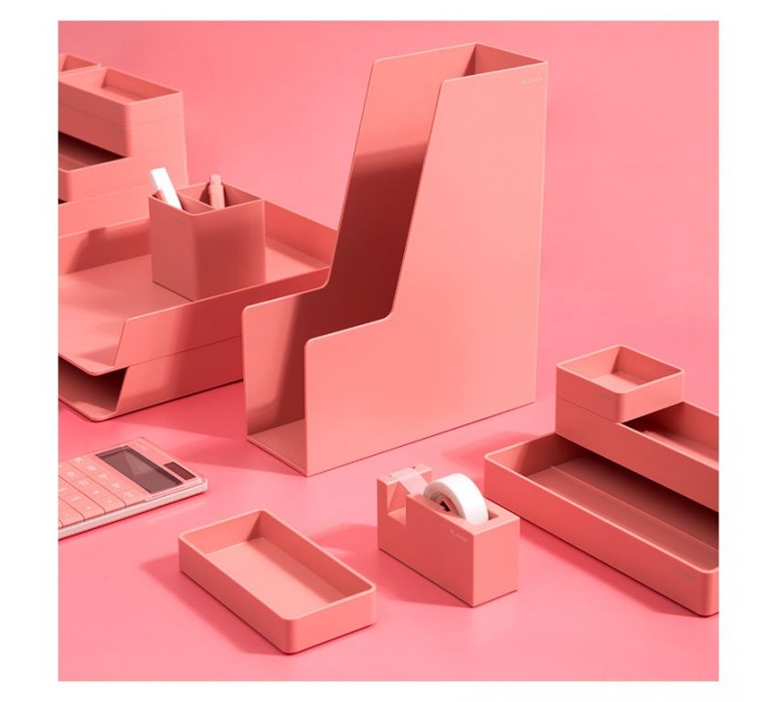 Лоток вертикальный Deli ENS022PINK Nusign для бумаг A4 розовый пластик