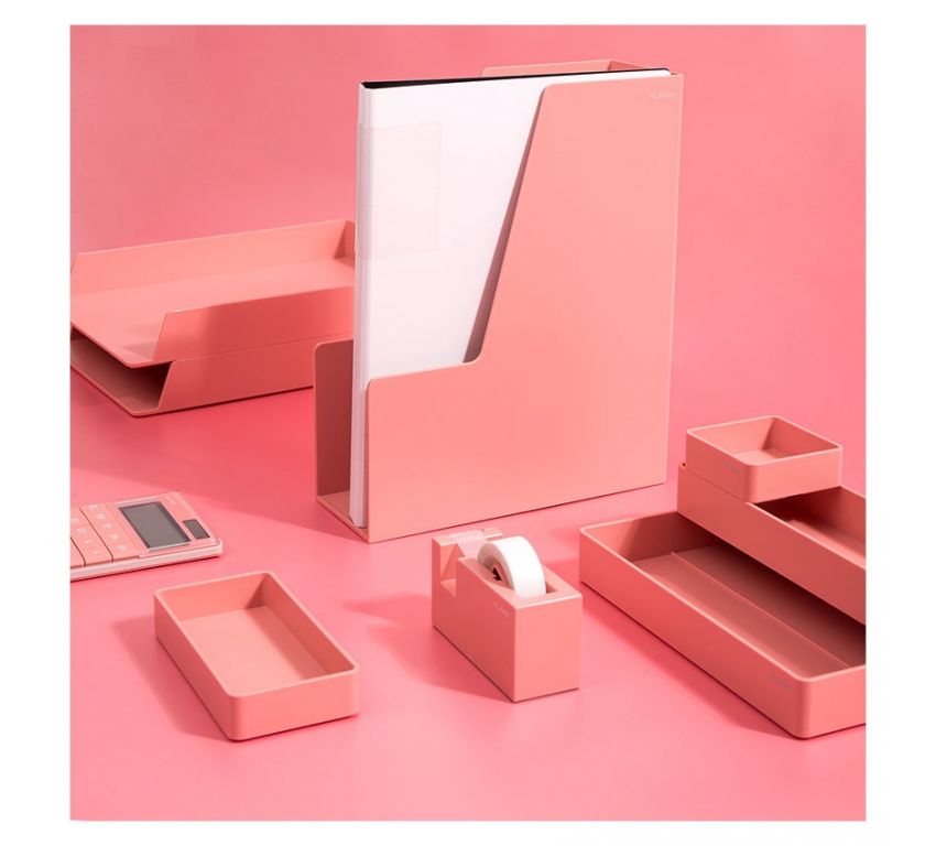 Лоток вертикальный Deli ENS022PINK Nusign для бумаг A4 розовый пластик