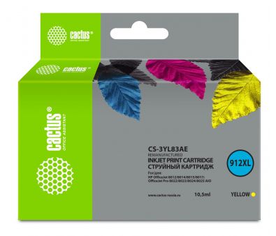  Cactus CS-3YL83AE 912XL (   )  (10.5)  HP OfficeJet 8012/8014/8015/8017;OfficeJet Pro 8022/8023/8024/8025 AIO