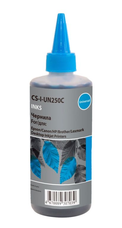 Чернила Cactus CS-I-Un250C голубой 250мл для HP/Lexmark/Canon/Epson/Brother