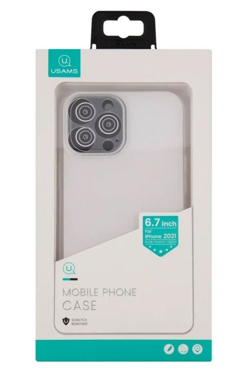 Чехол (клип-кейс) для Apple iPhone 13 Pro Max Usams US-BH779 белый (матовый) (УТ000028083)