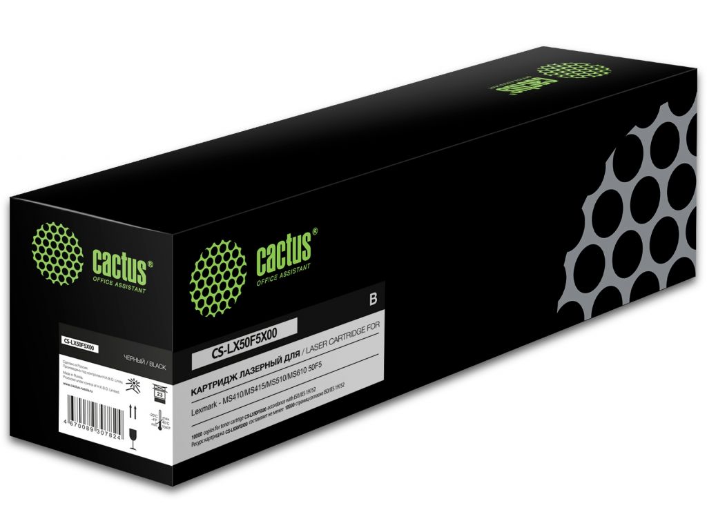 Картридж лазерный Cactus CS-LX50F5X00 50F5X00 черный (10000стр.) для Lexmark MS410/MS415/MS510