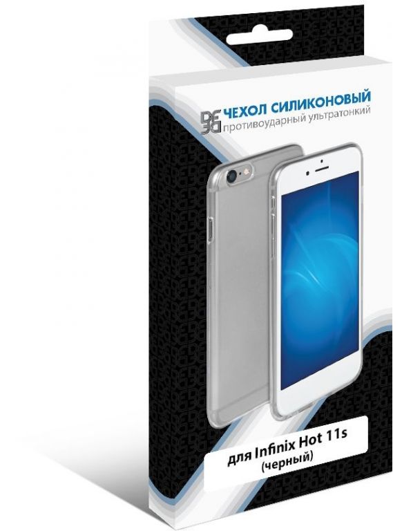 Чехол (клип-кейс) DF для Infinix Hot 11s inCase-02 черный (DF INCASE-02 (BLACK))