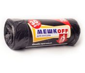 Пакеты мусорные Мешкoff 60л 9мкм черный в рулоне (упак.:30шт) (KR-00001823)