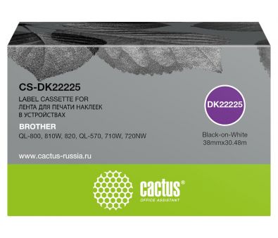   Cactus CS-DK22225 DK-22225   Brother QL-800, 810W, 820, QL-570, 710W, 720NW