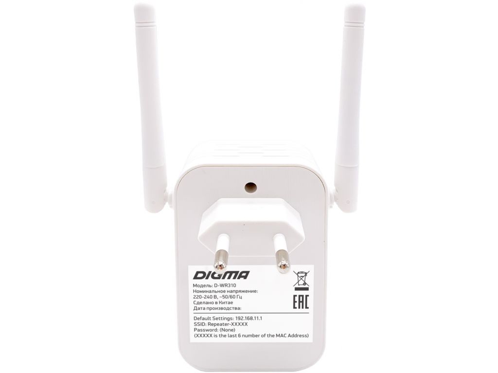 Усилитель Wi-Fi Digma D-WR310