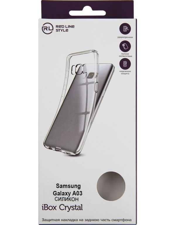 Чехол (клип-кейс) Redline для Samsung Galaxy A03 iBox Crystal прозрачный (УТ000029855)