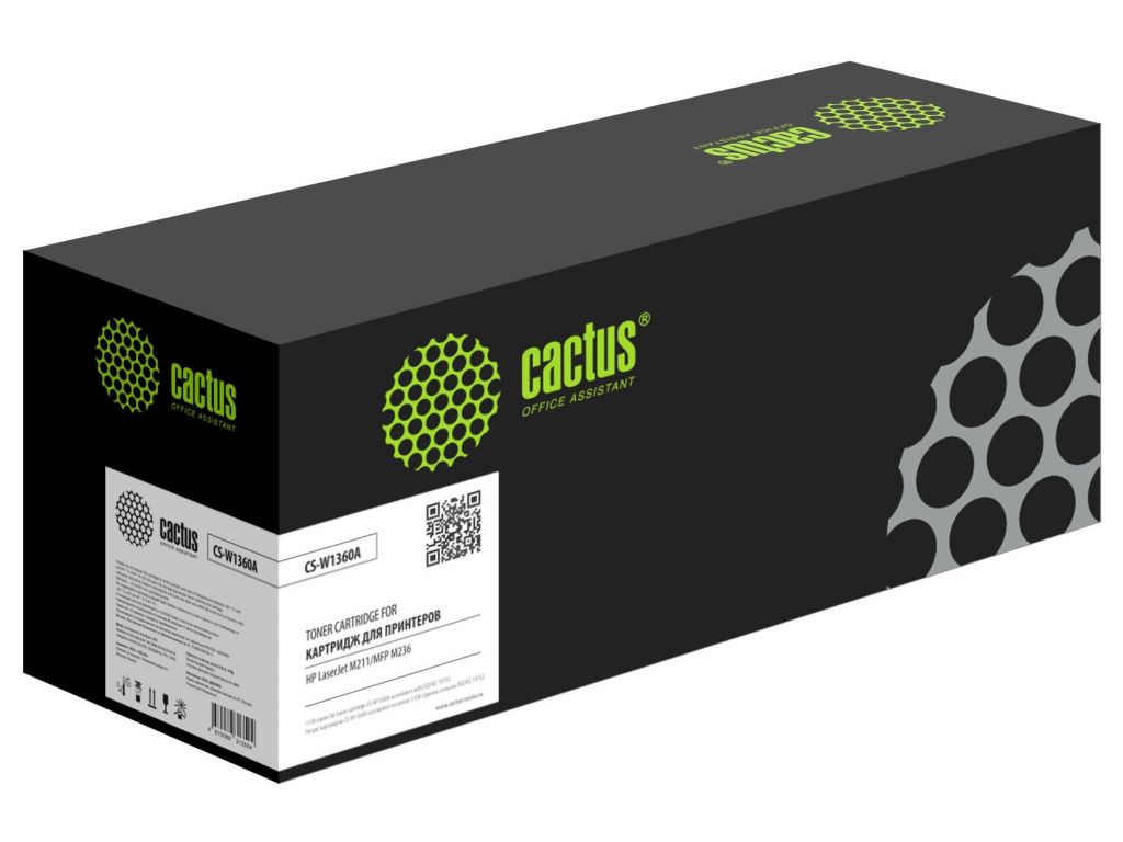 Картридж лазерный Cactus 136A CS-W1360A W1360A черный (1150стр.) для HP LaserJet M211d/209/233/234