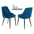 Стул для кухни Бюрократ KF-5_2 комплект 2шт темно-синий Velvet 29 металл черный на ножках (KF-5/VELV29_2)