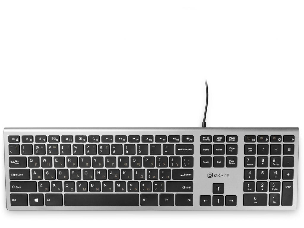 Клавиатура Oklick 890S (серебристый)