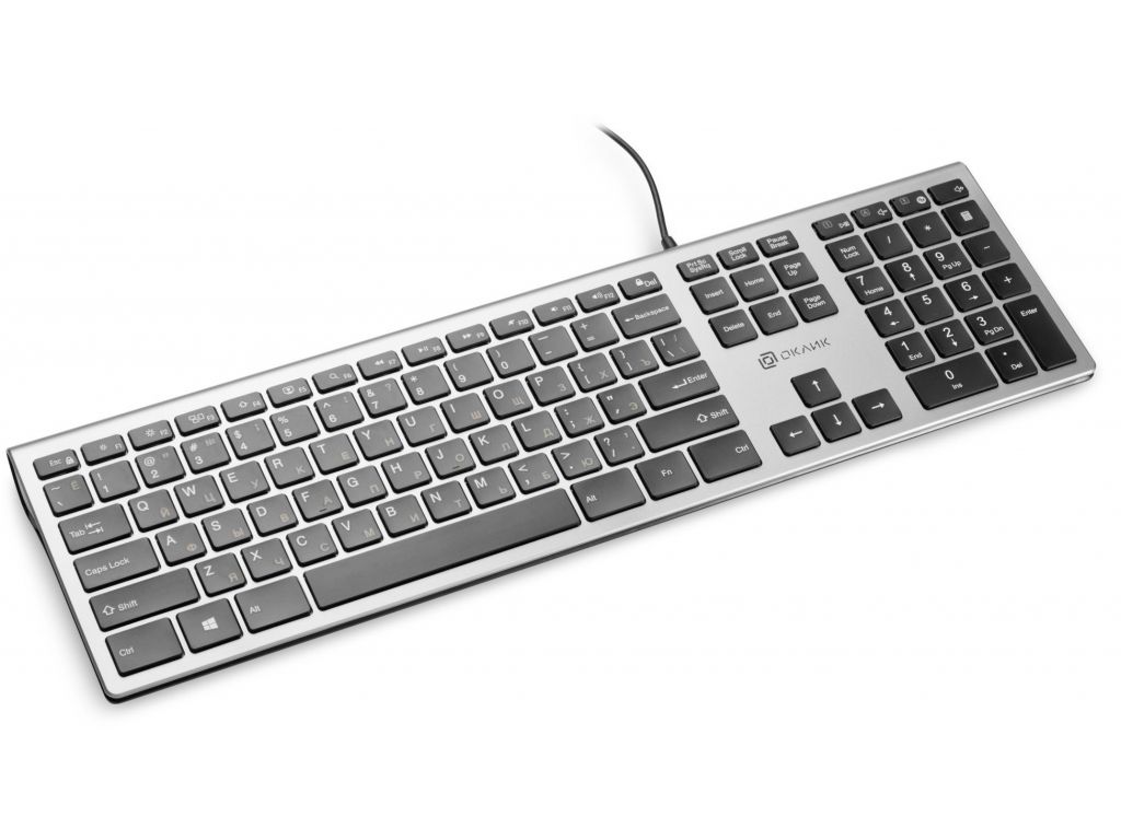 Клавиатура Oklick 890S (серебристый)