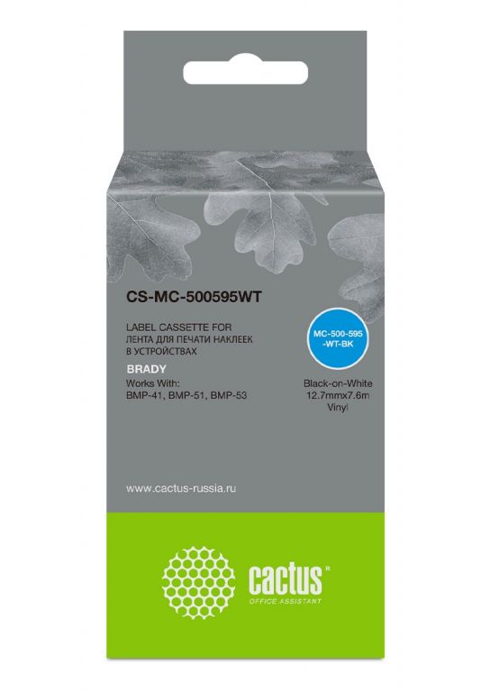 Картридж ленточный Cactus CS-MC-500595WT черный для Brady BMP-41/BMP-51/BMP-53-PC-Linked