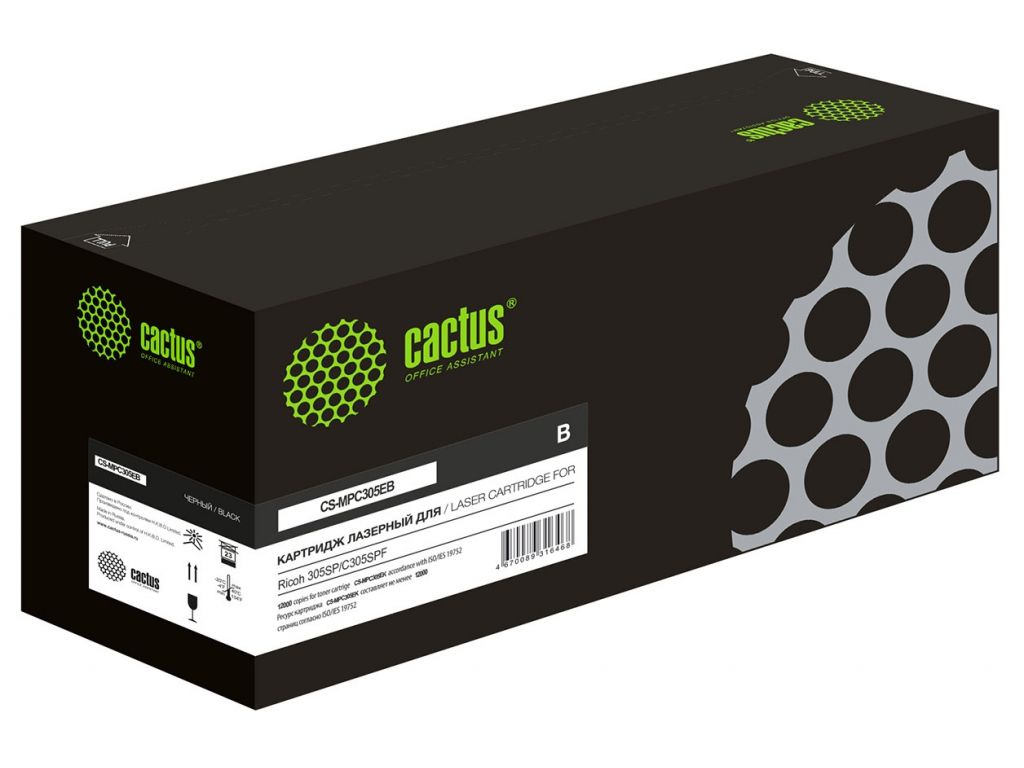 Картридж лазерный Cactus CS-MPC305EB 842079 черный (12000стр.) для Ricoh Aficio MPC305SP/C305SPF
