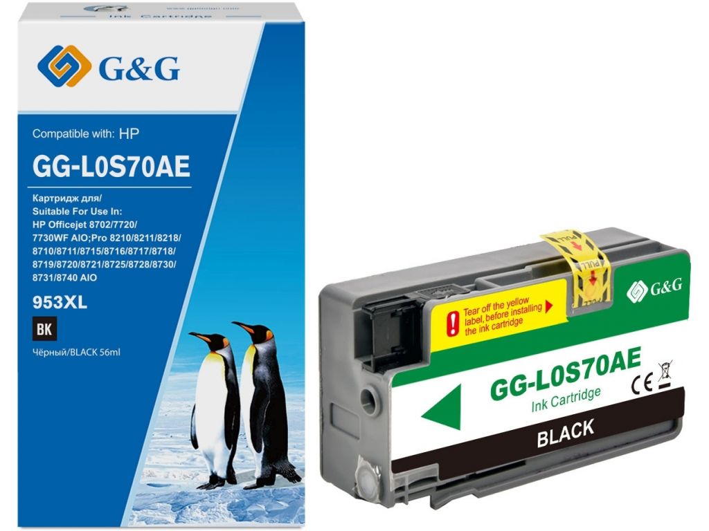 Картридж струйный G&G GG-L0S70AE черный (58мл) для HP OJ Pro 7740/8210/8218/8710/8715