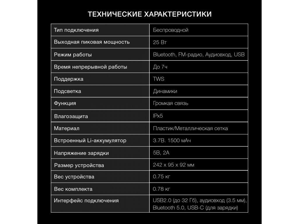 Беспроводная колонка Hyundai H-PS1021