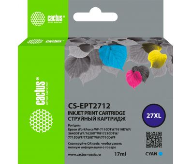   Cactus CS-EPT2712 27XL  (17)  Epson WorkForce WF-3620/3640/7110/7210